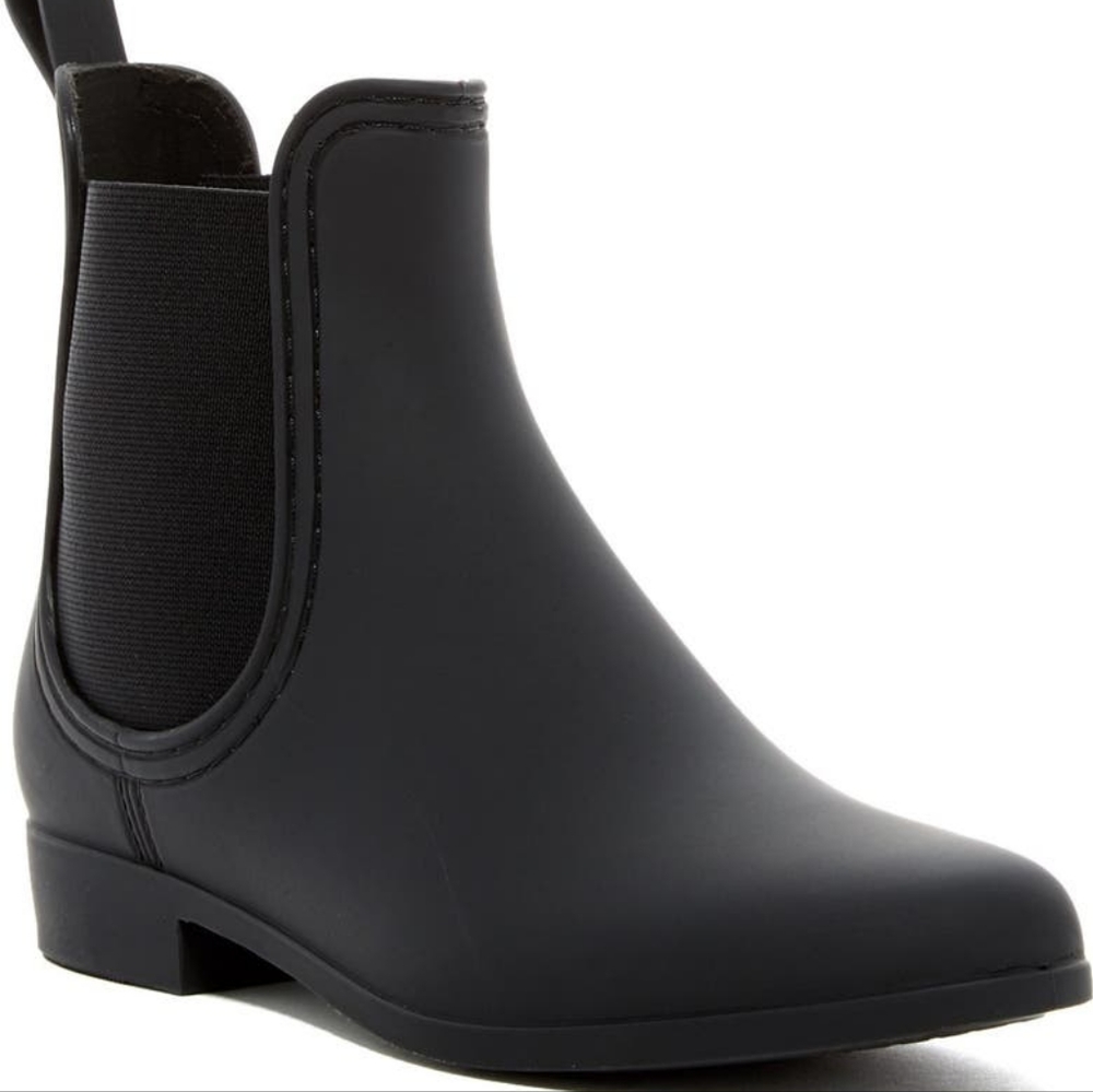 Jeffrey Campbell Black Chelsea Black Rain Boots